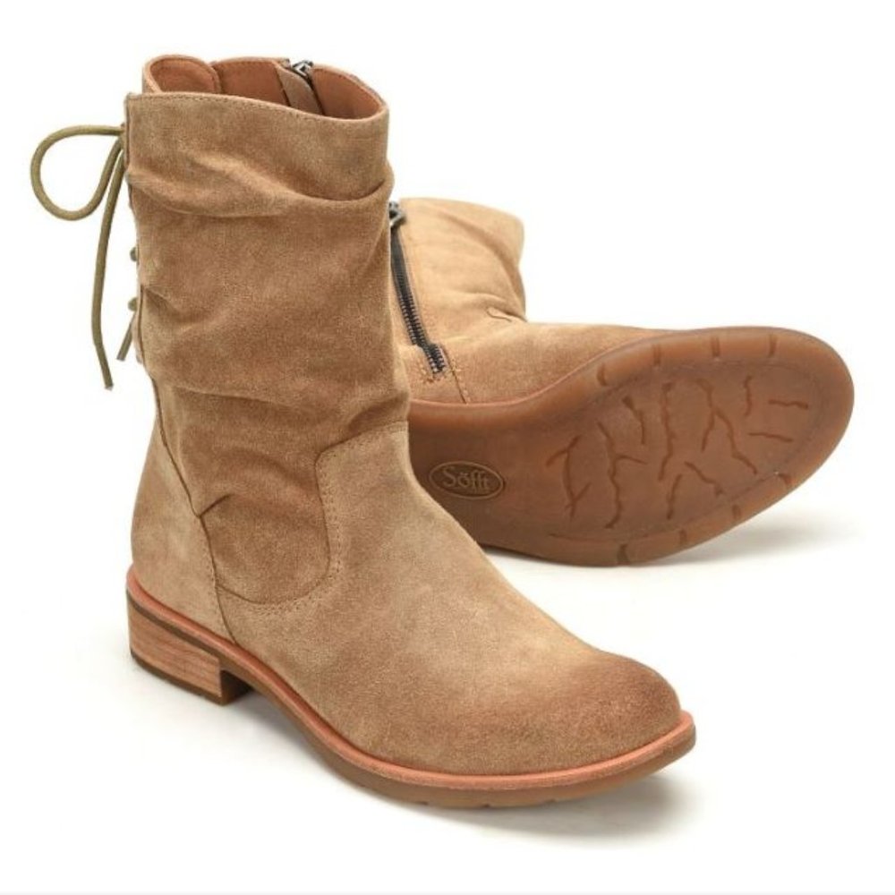 Sofft Mid Shaft Lace Boot Color Barley.